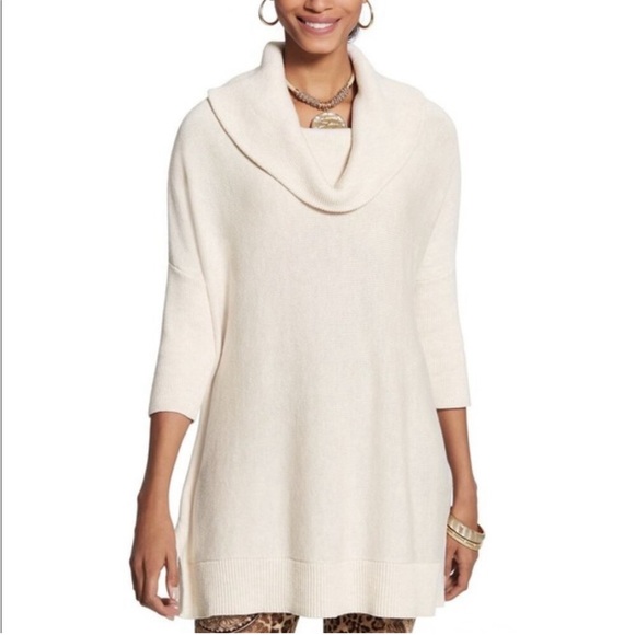 Chico’s Cowl Neck Dolman Sleeve Pullover Sweater - Picture 1 of 10
